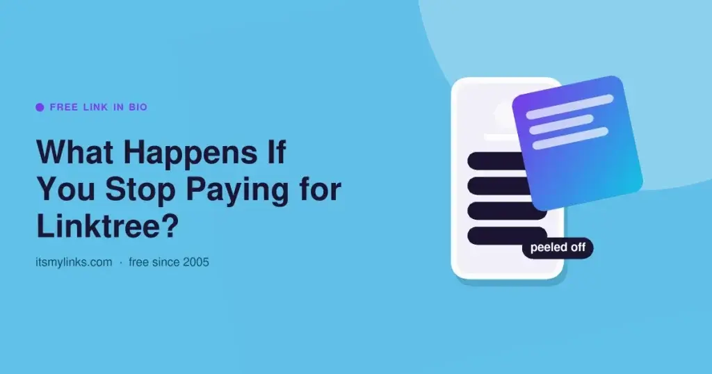 Paid Linktree features peeling away from a plain link page